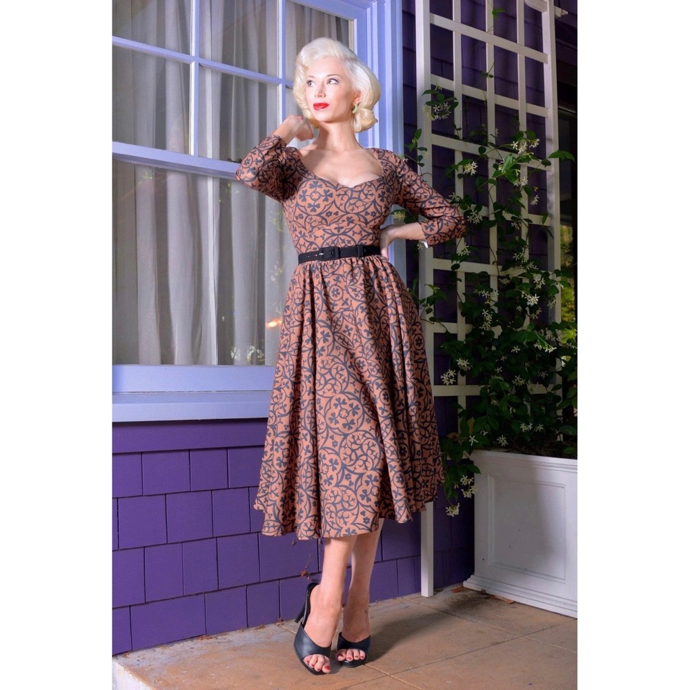 Pinup Girl Clothing Laura Byrnes Hope Johnstun Dress Priscilla Swing Dress XL - Picture 4 of 13